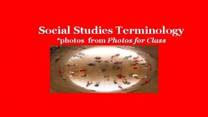 Social studies terminology