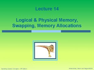 Lecture 14 Logical Physical Memory Swapping Memory Allocations