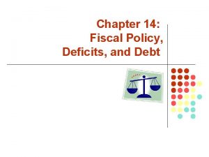 Chapter 14 Fiscal Policy Deficits and Debt Fiscal