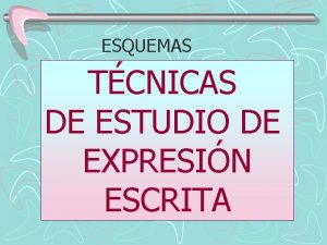 ESQUEMAS TCNICAS DE ESTUDIO DE EXPRESIN ESCRITA ESQUEMAS