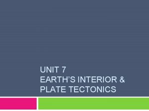 Plate boundaries