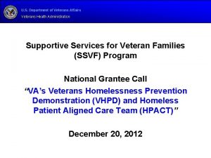 U S Department of Veterans Affairs Veterans Health