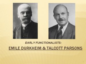 What is talcott parsons structural functionalism