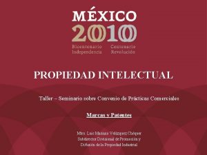 PROPIEDAD INTELECTUAL Taller Seminario sobre Convenio de Prcticas