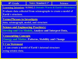 8 th Grade Notes Standard 17 Science Learning