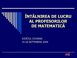 NT LNIREA DE LUCRU AL PROFESORILOR DE MATEMATIC