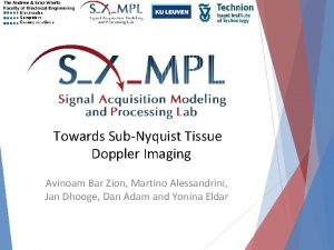 Towards SubNyquist Tissue Doppler Imaging Avinoam Bar Zion