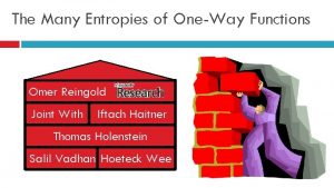 The Many Entropies of OneWay Functions Omer Reingold