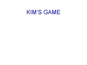 Kims game