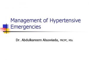 Hypertensive emergency vs urgency