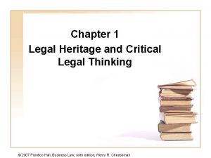 Chapter 1 Legal Heritage and Critical Legal Thinking
