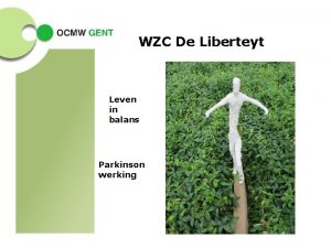 WZC De Liberteyt Leven in balans Parkinson werking