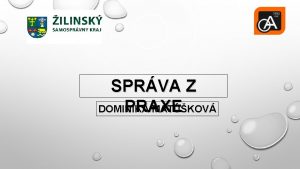 SPRVA Z PRAXE DOMINIKA MATKOV VOD CHARAKTERISTIKA FIRMY