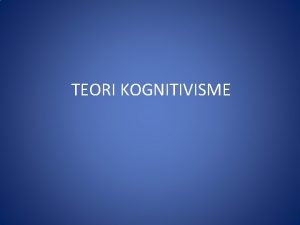 Apa itu kognitivisme