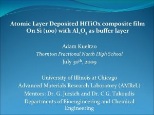 Atomic Layer Deposited Hf Ti Ox composite film