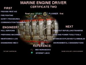 Engine driver certificate