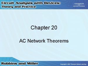 Ac network theorems