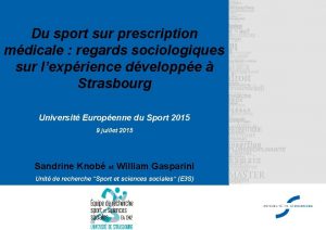 Du sport sur prescription mdicale regards sociologiques sur