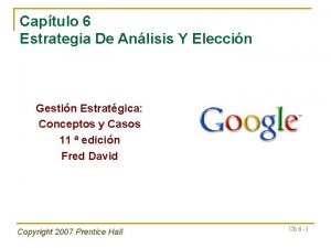 Captulo 6 Estrategia De Anlisis Y Eleccin Gestin