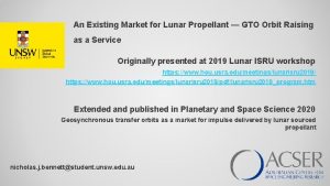 An Existing Market for Lunar Propellant GTO Orbit