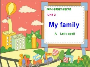 PEP Unit 2 My family A Lets spell