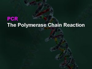 PCR The Polymerase Chain Reaction Polymerase Chain Reaction