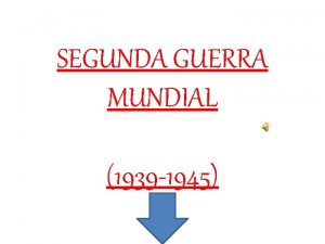 SEGUNDA GUERRA MUNDIAL 1939 1945 INDICE Video 1