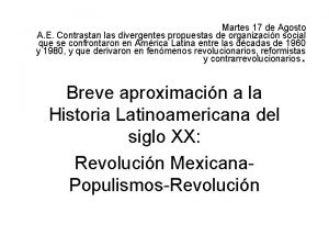 Importancia de la revolucion mexicana