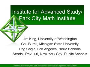 Institute for Advanced Study Park City Math Institute