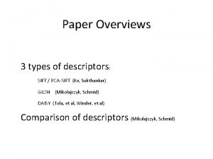Sift paper