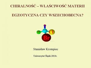Chiralność osiowa Chiralność osiowa