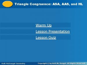 Triangle congruence asa aas and hl