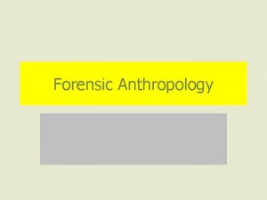 Forensic Anthropology What Questions Can Forensic Anthropology Answer