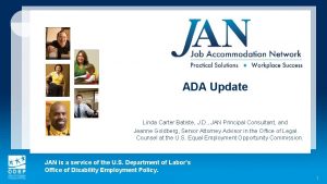 ADA Update Linda Carter Batiste J D JAN