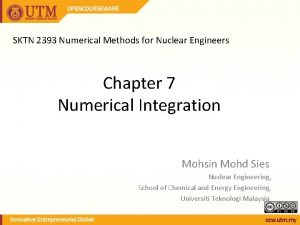 SKTN 2393 Numerical Methods for Nuclear Engineers Chapter