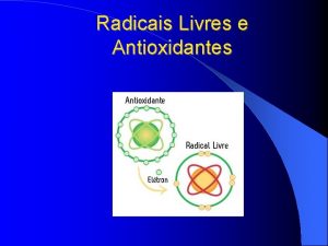 Radicais Livres e Antioxidantes Conceito Radicais livres Radical