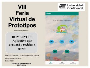 VIII Feria Virtual de Prototipos Nombre del prototipo