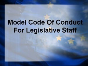Model Code Of Conduct For Legislative Staff Code