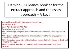 Hamlet booklet
