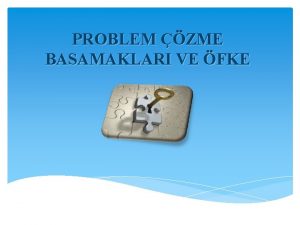 PROBLEM ZME BASAMAKLARI VE FKE ERK PROBLEM NEDR