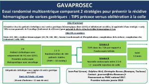 GAVAPROSEC Essai randomis multicentrique comparant 2 stratgies pour