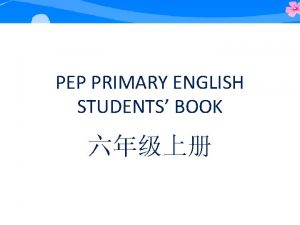 PEP PRIMARY ENGLISH STUDENTS BOOK Unit 3 My
