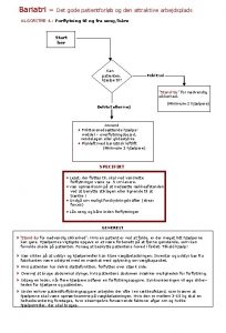 Bariatri Det gode patientforlb og den attraktive arbejdsplads