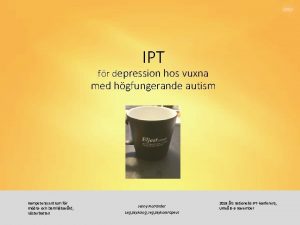 IPT fr depression hos vuxna med hgfungerande autism