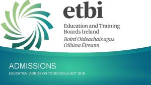 Admissions to schools act 2018