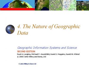 Nature of geographic data
