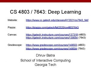 Cs 7643 deep learning