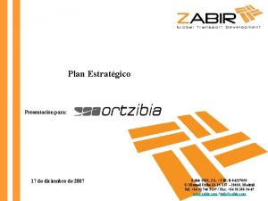 Plan Estratgico Presentacin para 17 de diciembre de