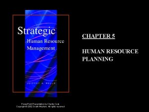 CHAPTER 5 HUMAN RESOURCE PLANNING Power Point Presentation