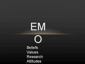 Emo beliefs/values